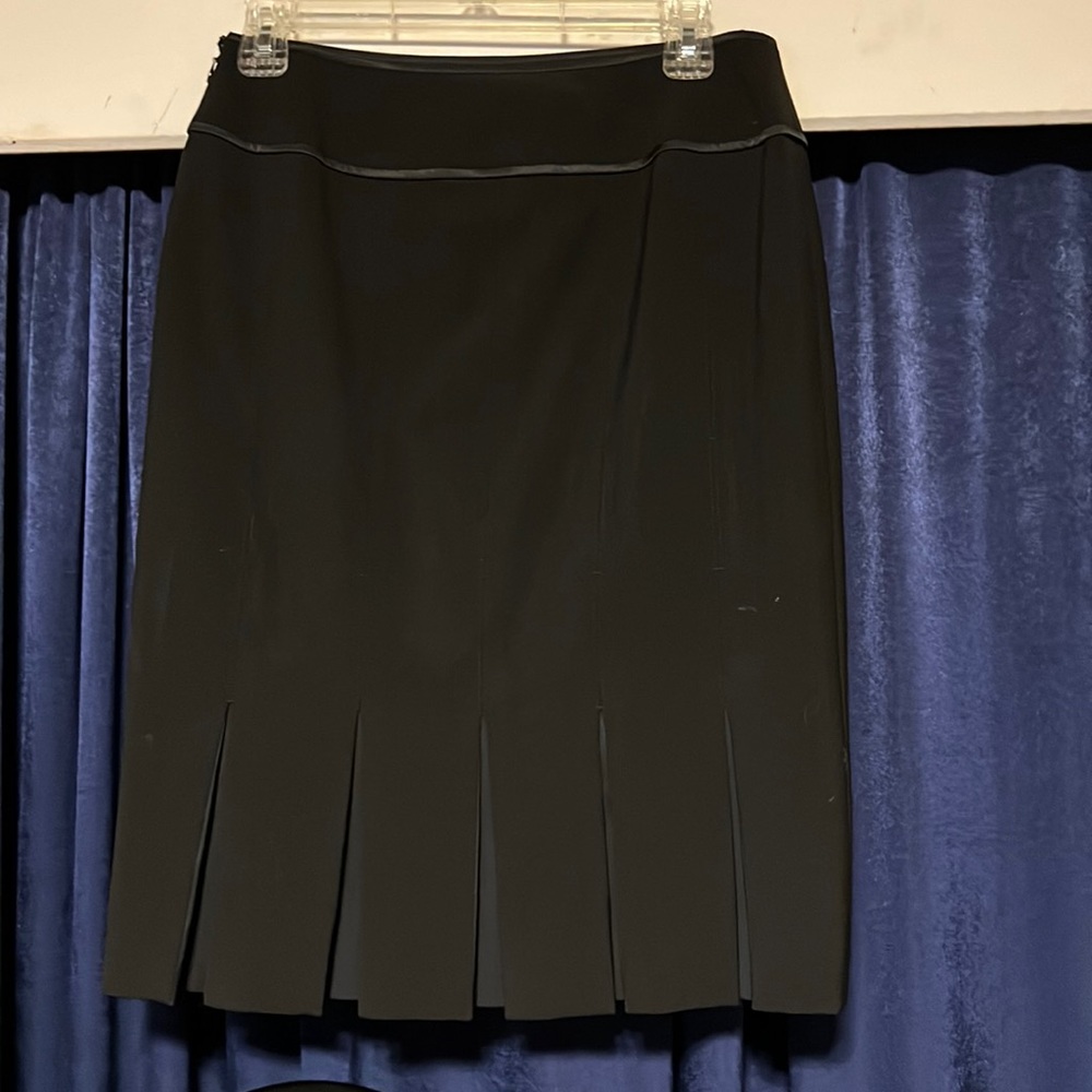 Black Basic Skirt Wool With Pleats - image 1